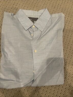 Vince Light Blue Men’s Dress Shirt - Spread Collar